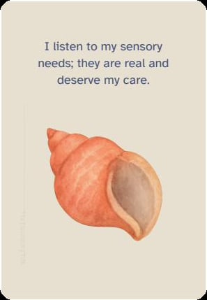 Neuroaffirming affirmation card deck by The Flourishing Folk, for people with autism, ADHD, and highly sensitive people